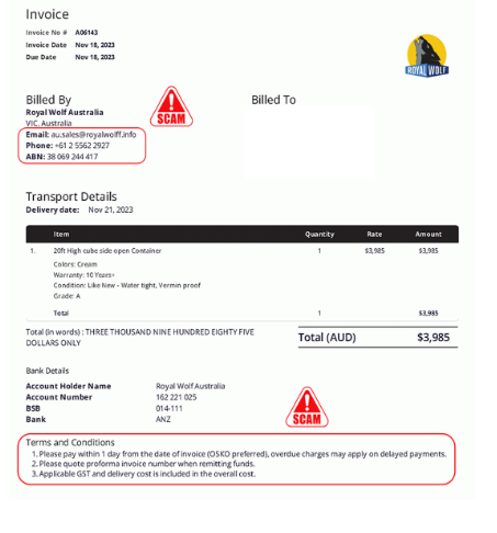 Invoice Scam