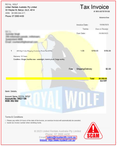 Invoice Scam