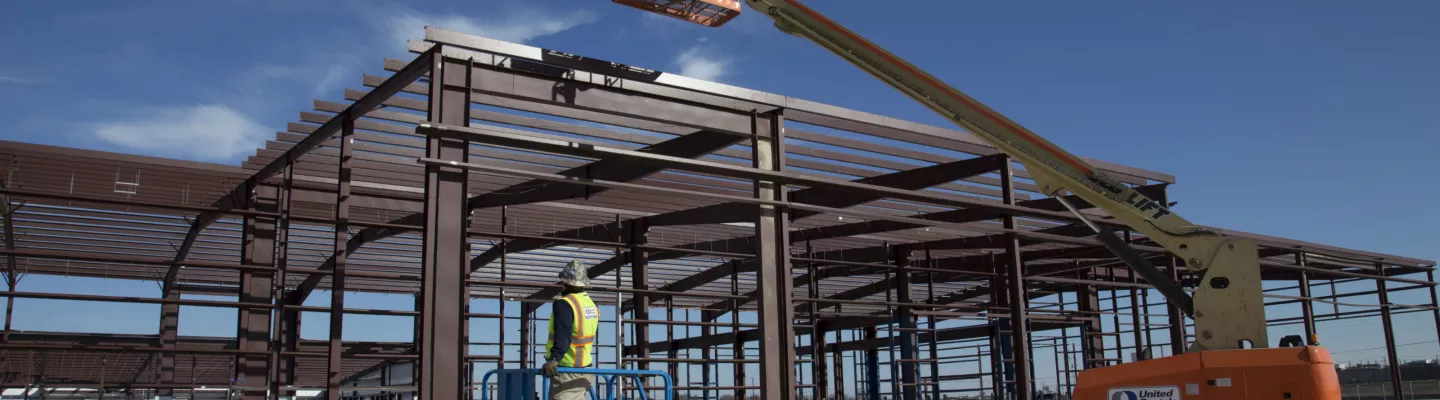 boom lift extended 