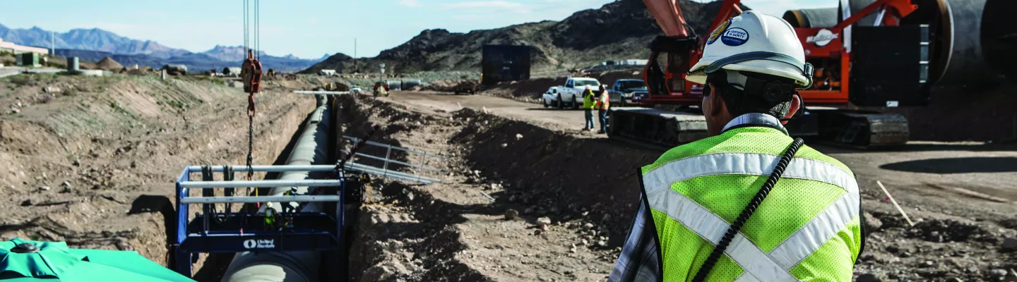 trench engineer at excavation jobsite