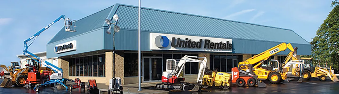 United Rentals branch location with equipment out front