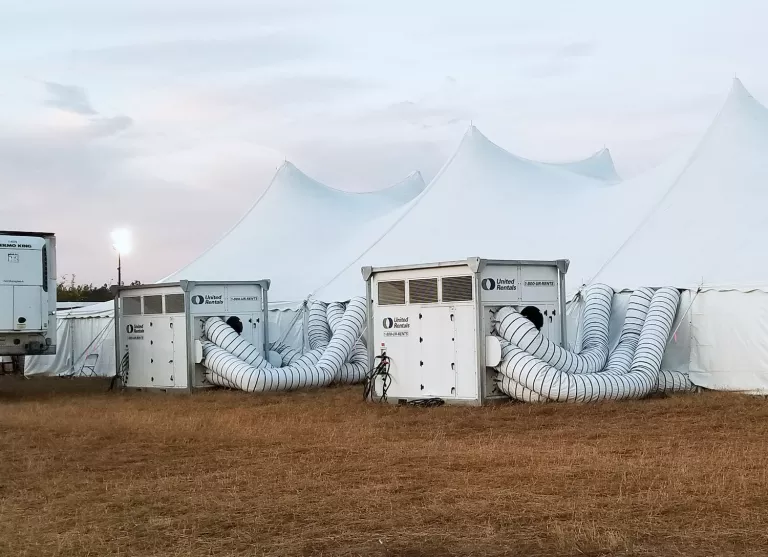 PHVAC equipment with tents