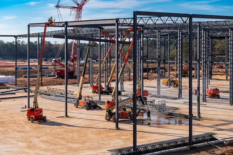 United Rentals equipment at a construction site