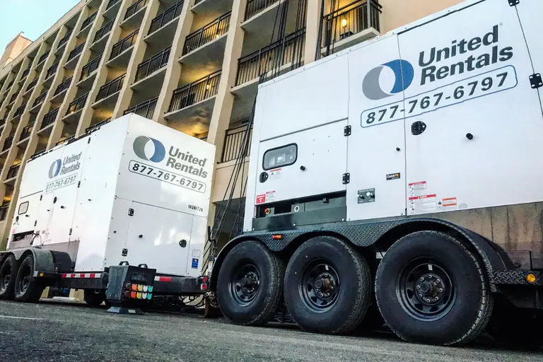 Power & HVAC equipment at a construction site