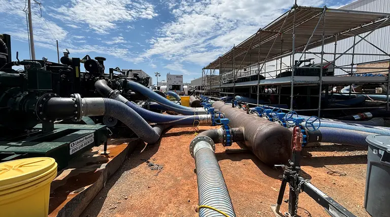 Mechanical flushing jobsite