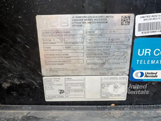 2017 JCB 510-56 S Forklift