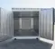 Open cargo doors showing the interior of a refrigerated storage container
