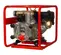 Red and silver and black MULTIQUIP Trash Pump, 2 in.