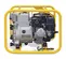 Yellow and silver and black WACKER Trash Pump, 3 in., Gas Powered