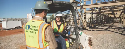united rentals workers in safety vests