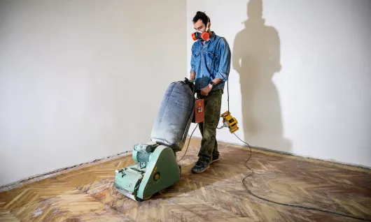 Man Using Sander