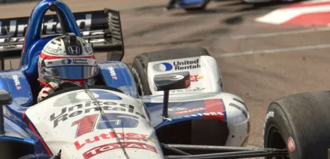 race car on track