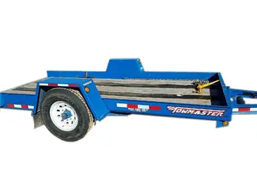 blue trailer single axle