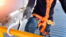 fall protection harness and anchor point
