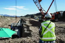 trench engineer at excavation jobsite