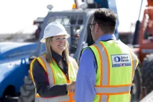 woman on jobsite