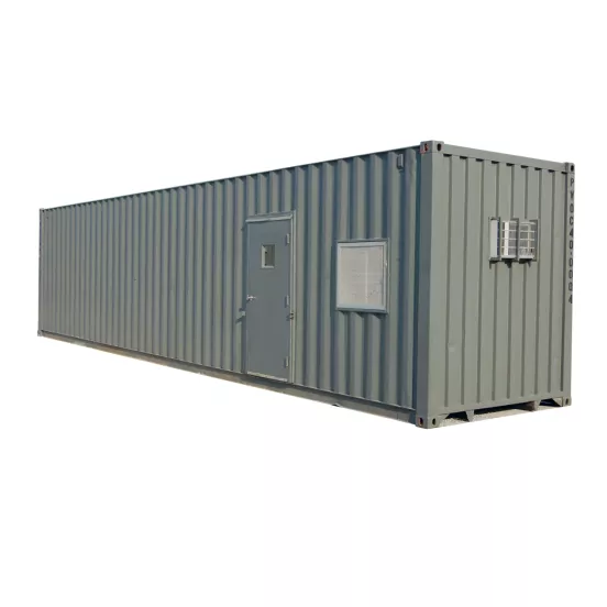 Gray GENERIC 40 ft. by 8 ft. by 8.5 ft. Ground-Level Office Container, Storage Combo